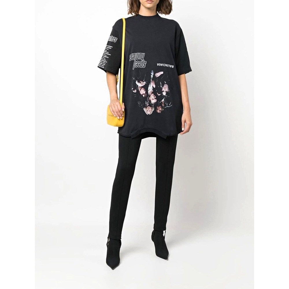 Balenciaga Speedhunters Upside Down Black Crewneck T-Shirt unisex size 1